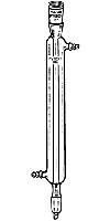 Condensador LIEBIG (Recto), Con punta de goteo, Junta hembra / macho